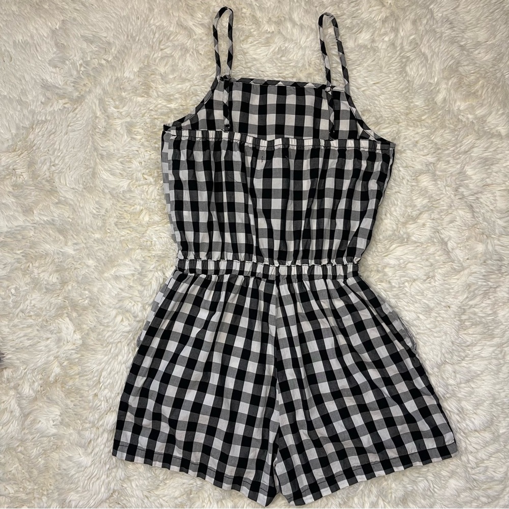Cisono Black & White Gingham Romper - Picture 6 of 13